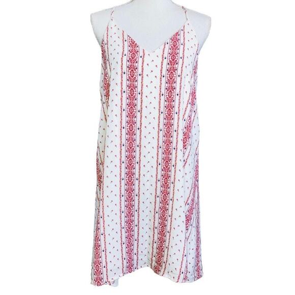 The Impeccable Pig Red White Midi Dress Medium - Picture 1 of 4